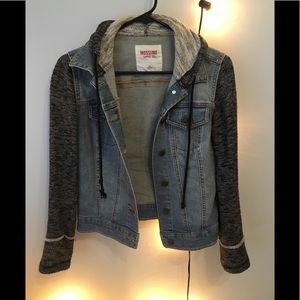 Mossimo hoodie jean jacket